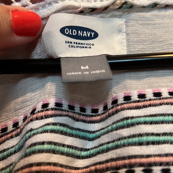 Old navy striped tie waist swimsuit coverup - medium - Picture 2 of 2